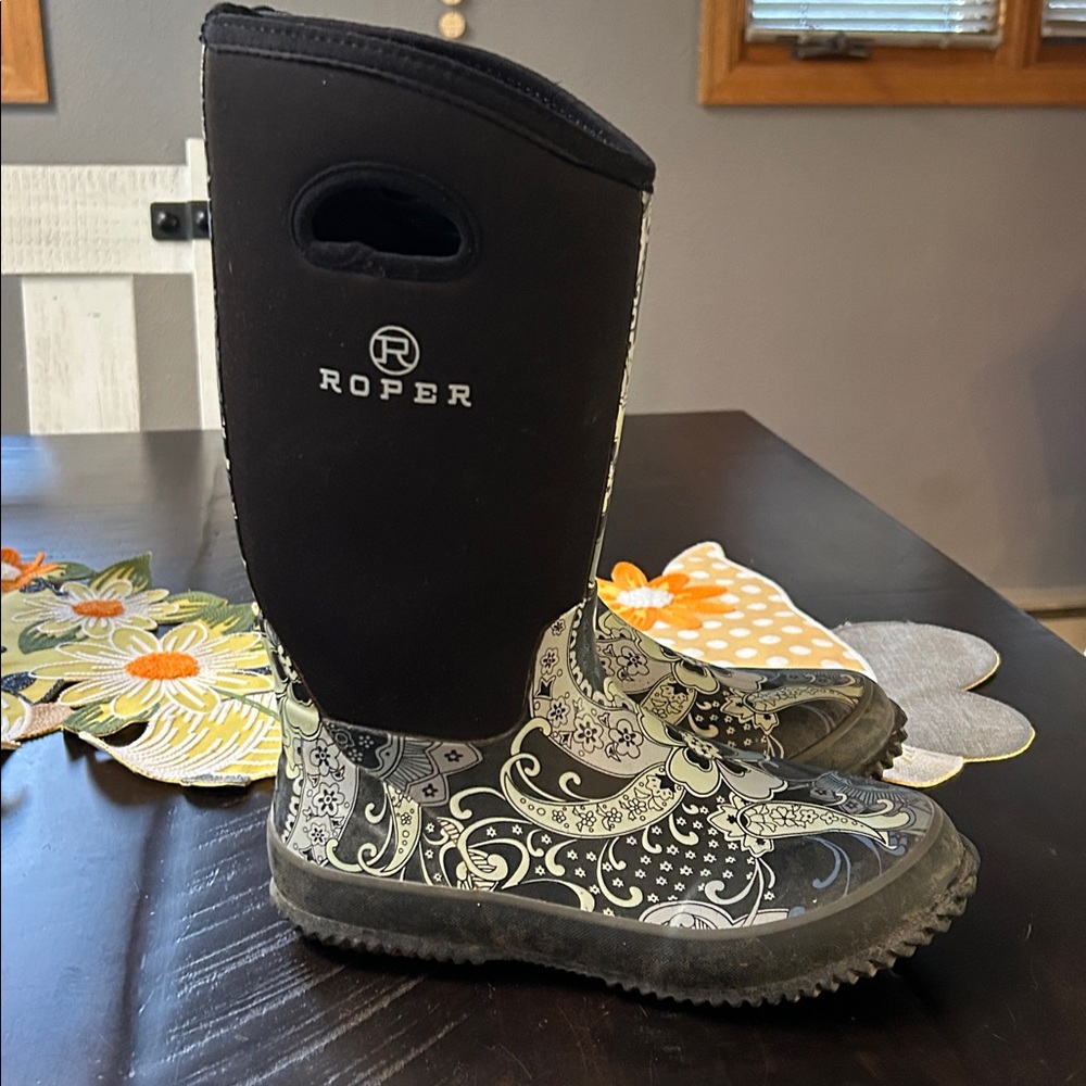 Roper Neoprene Barnyard Work Boots Size 7